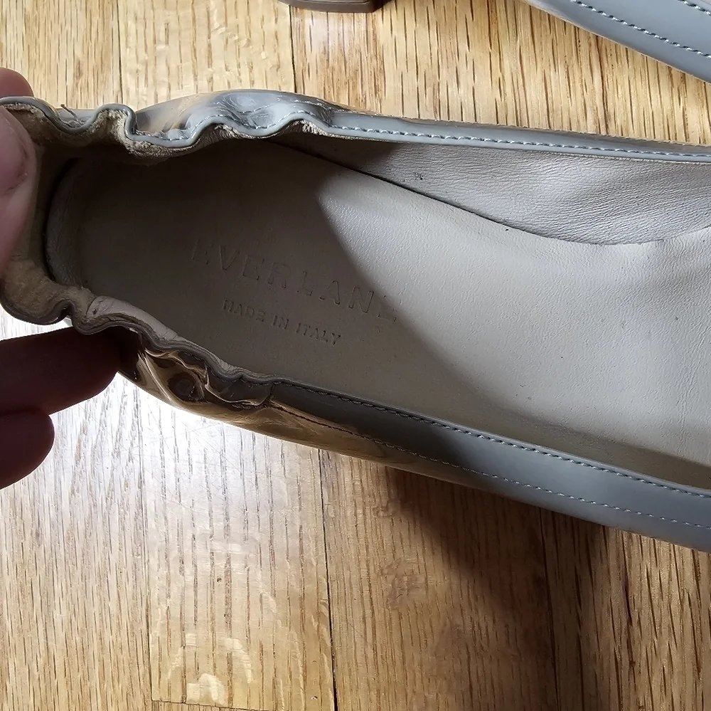 Everlane Size 7 The Day Heel Patent Leather in Taupe